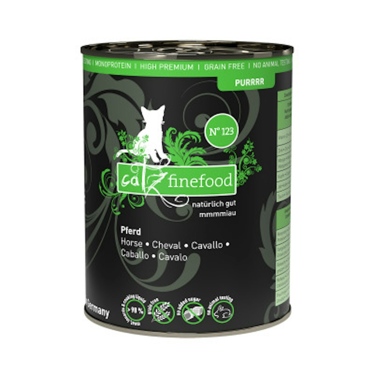 catz finefood Purrrr 400 Gramm Katzennassfutter 6 x 400 Gramm No. 123 Pferd