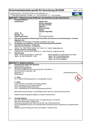 Söll FrühjahrsAlgenStop 500 ml
