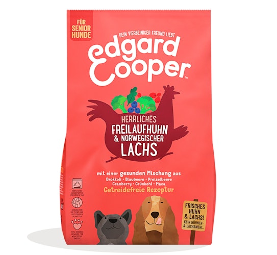 Edgard&Cooper Senior Freilauf-Huhn und Lachs Hundetrockenfutter