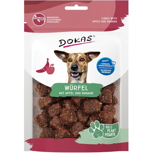 DOKAS Würfel Apfel+Banane Hundesnack
