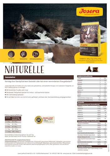 Josera Adult Naturelle Katzentrockenfutter