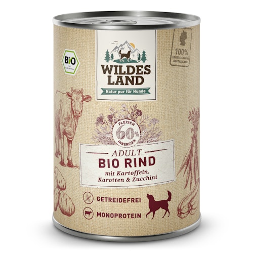 Wildes Land BIO Hundenassfutter 400g