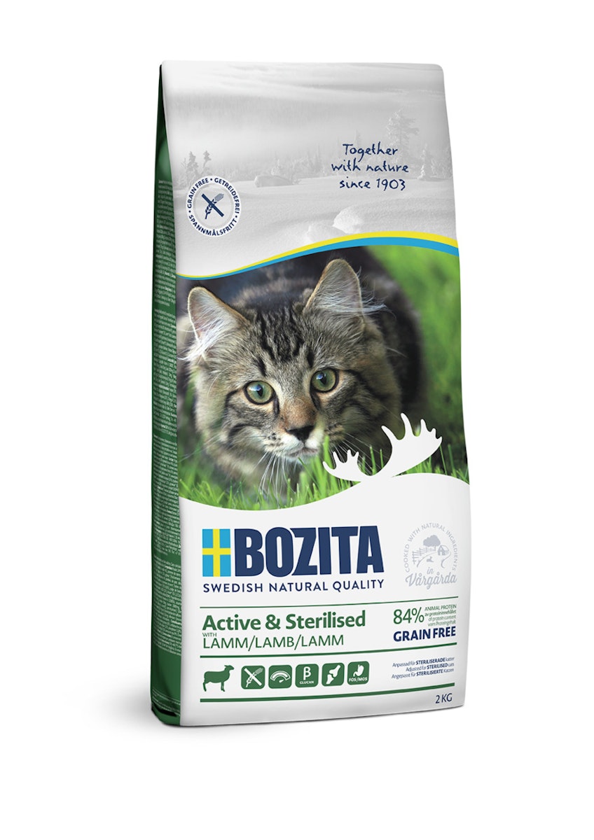Bozita Active & Sterilised Grain Free Lamb Katzentrockenfutter 2 Kilogramm