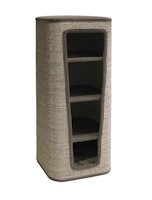 NOBBY Kratztonne "CAPTA IV" braun Leinenoptik 50 x 50  x 120 cm