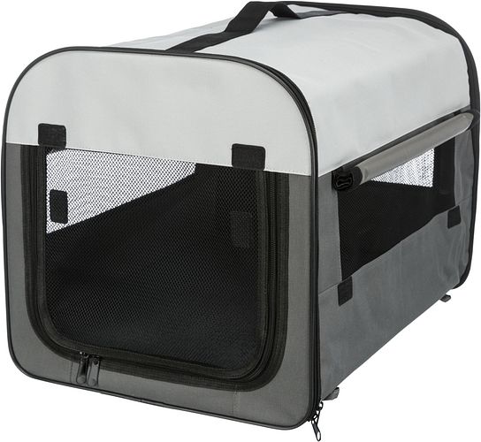 TRIXIE Hundebox Basic, dunkelgrau/hellgrau