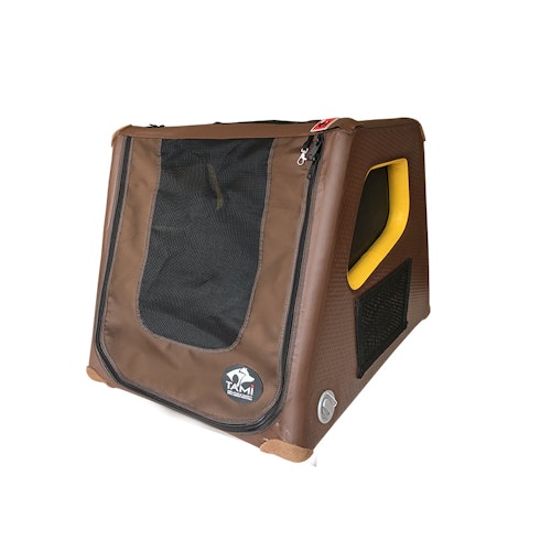 TAMI Auto & Home aufblasbare Hundebox mit Airbagfunktion braun