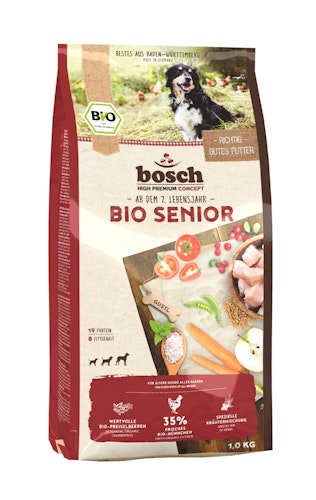 bosch Bio Senior Hühnchen & Preiselbeere Hundetrockenfutter