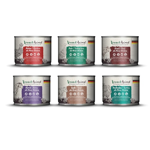 Venandi Animal 6x200g Mix-Paket Katzennassfutter