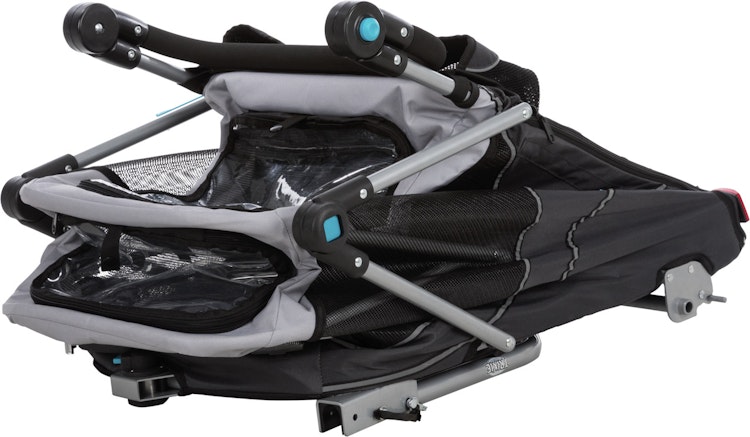 TRIXIE Fahrrad-Anhänger faltbar grau/schwarz