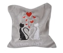 Vorschaubild Aumüller Katzenspielkissen True love mittel hellgrau