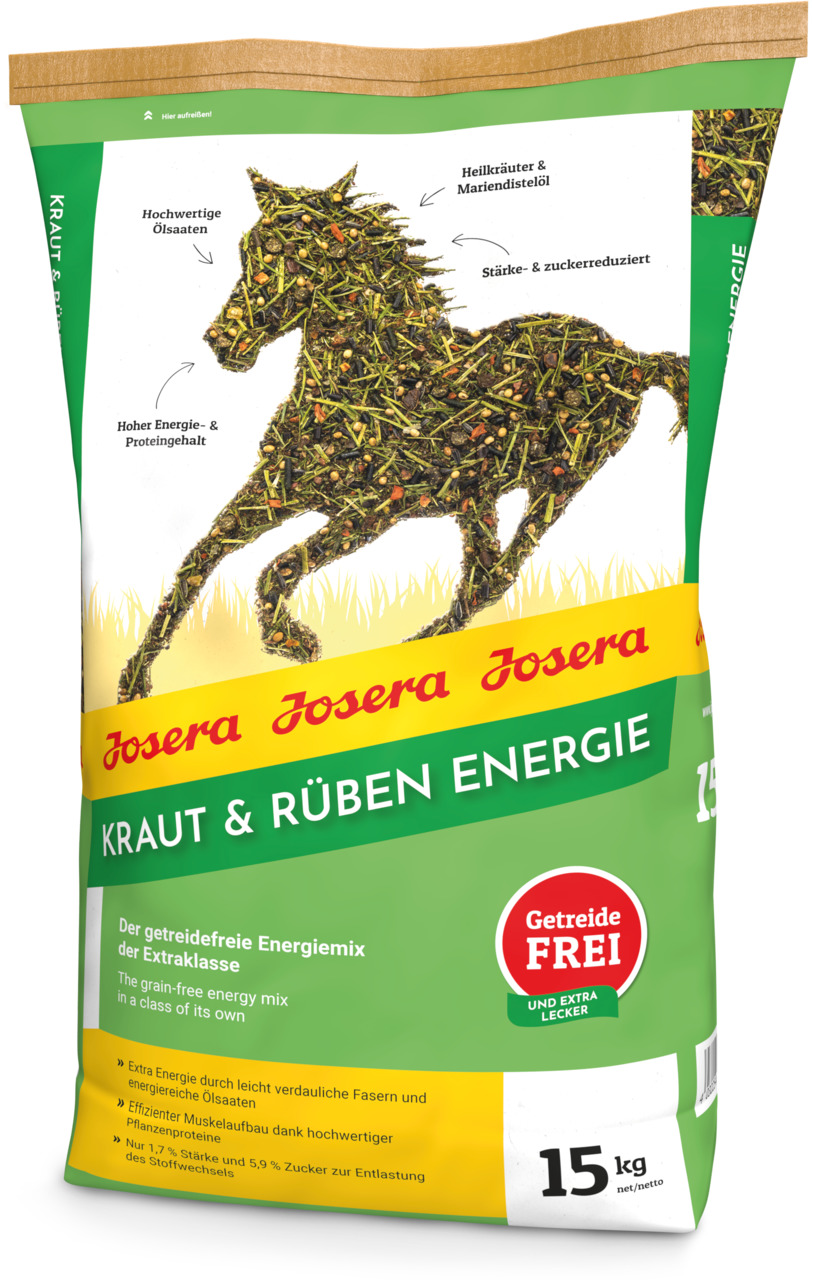 Josera Kraut und Rüben Energie 15 Kilogramm Pferdehauptfutter