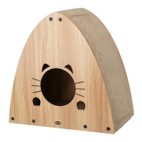 TRIXIE Kratzhaus, Kratzpappe/MDF, 48 × 48 × 28 cm, hellbraun