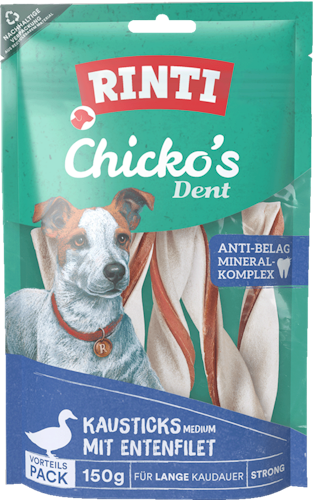 RINTI Chicko Dent Kausticks 150g Hundesnacks