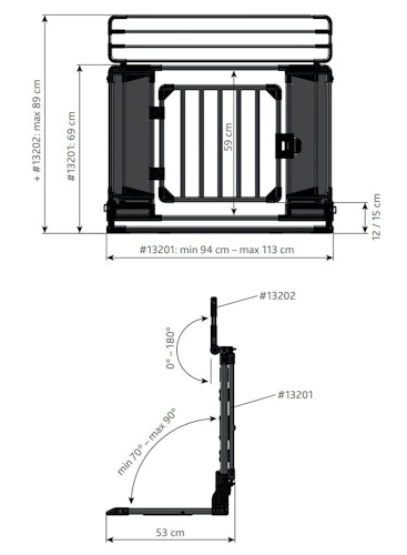 TRIXIE Universal-Heckgitter 94-114x69x53cm silber/schwarz