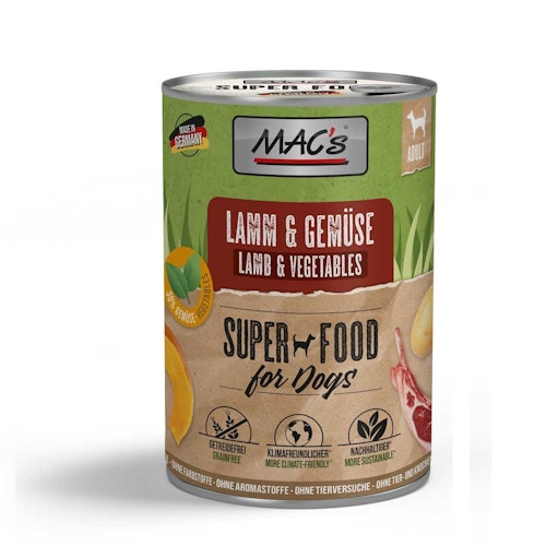 MAC's 6x400g Lamm&Gemüse Hundenassfutter