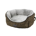 Vorschaubild NOBBY Komfort Bett oval "LEO" leopard braun 45 x 40 x19 cm