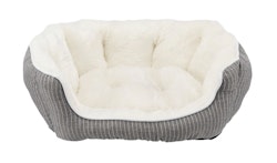 TRIXIE Bett Davin, oval, 50 × 40 cm, grau/creme