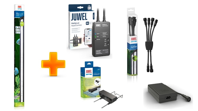 Juwel Helialux 1500 (Leuchte, App-Control, Halterung, Splitter & Netzteil)  -  Vorteils-Paket