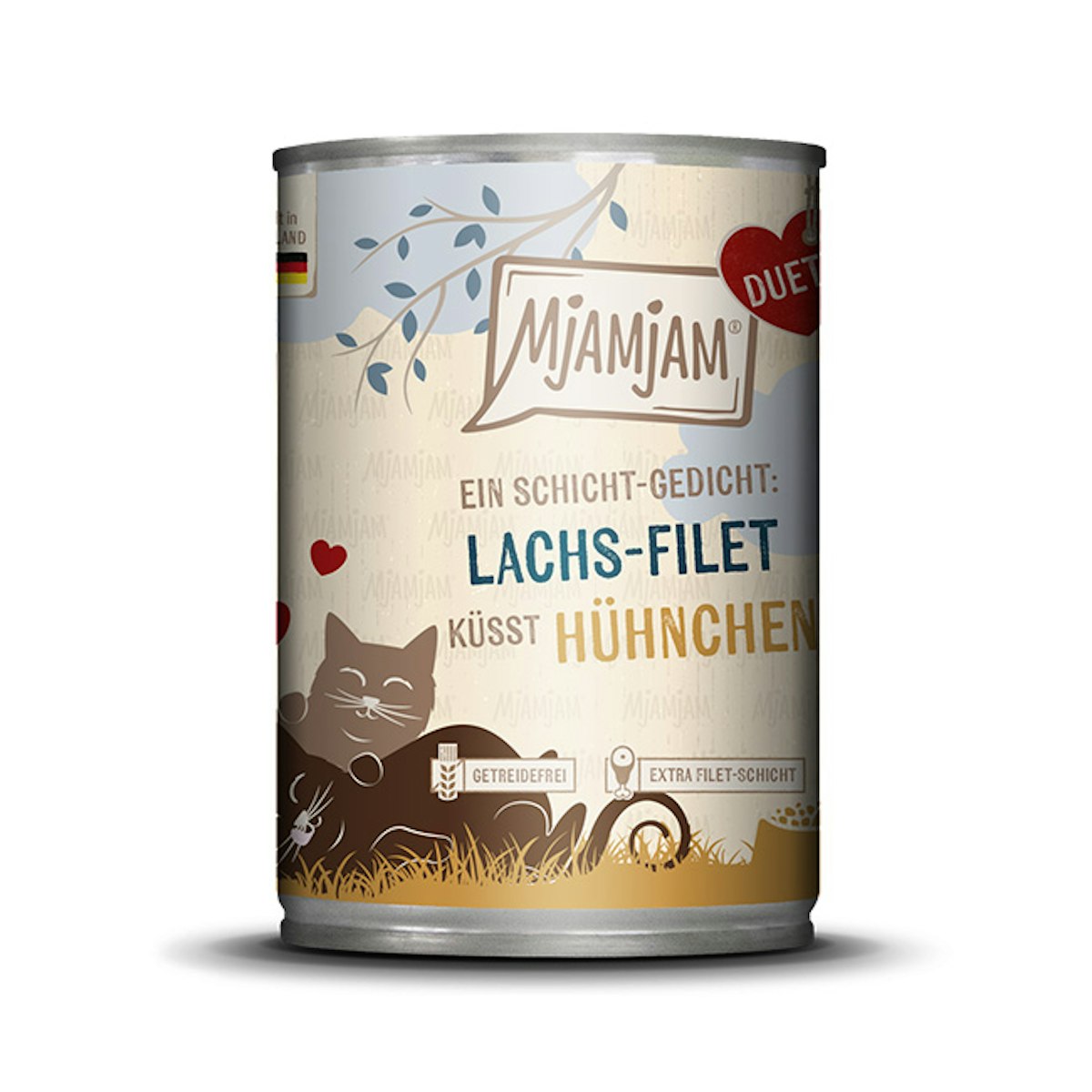 MjAMjAM – Duett 390g MjAMjAM Katze 6x390g DUETT LachsFilet mit Hühnchen