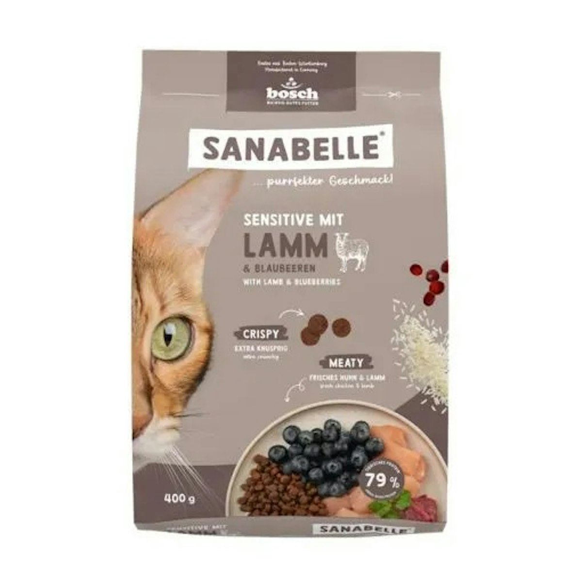 Sanabelle 6 x 400g Sensitive Lamm Katzentrockenfutter-Sparpaket