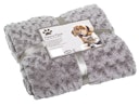 Vorschaubild NOBBY Fleece Plaid "SUPER SOFT" hellgrau S 60 x 85 cm