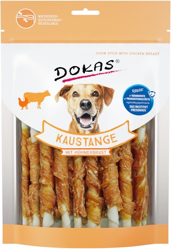 DOKAS Kaustange mit Hühnerbrust Hundesnack