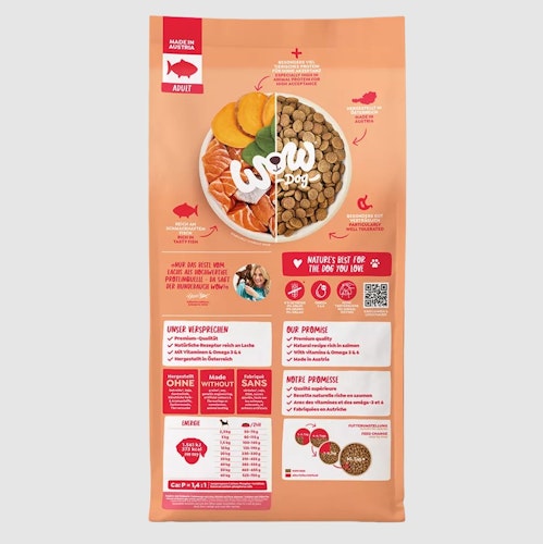 WOW Adult Lachs 12kg Hundetrockenfutter