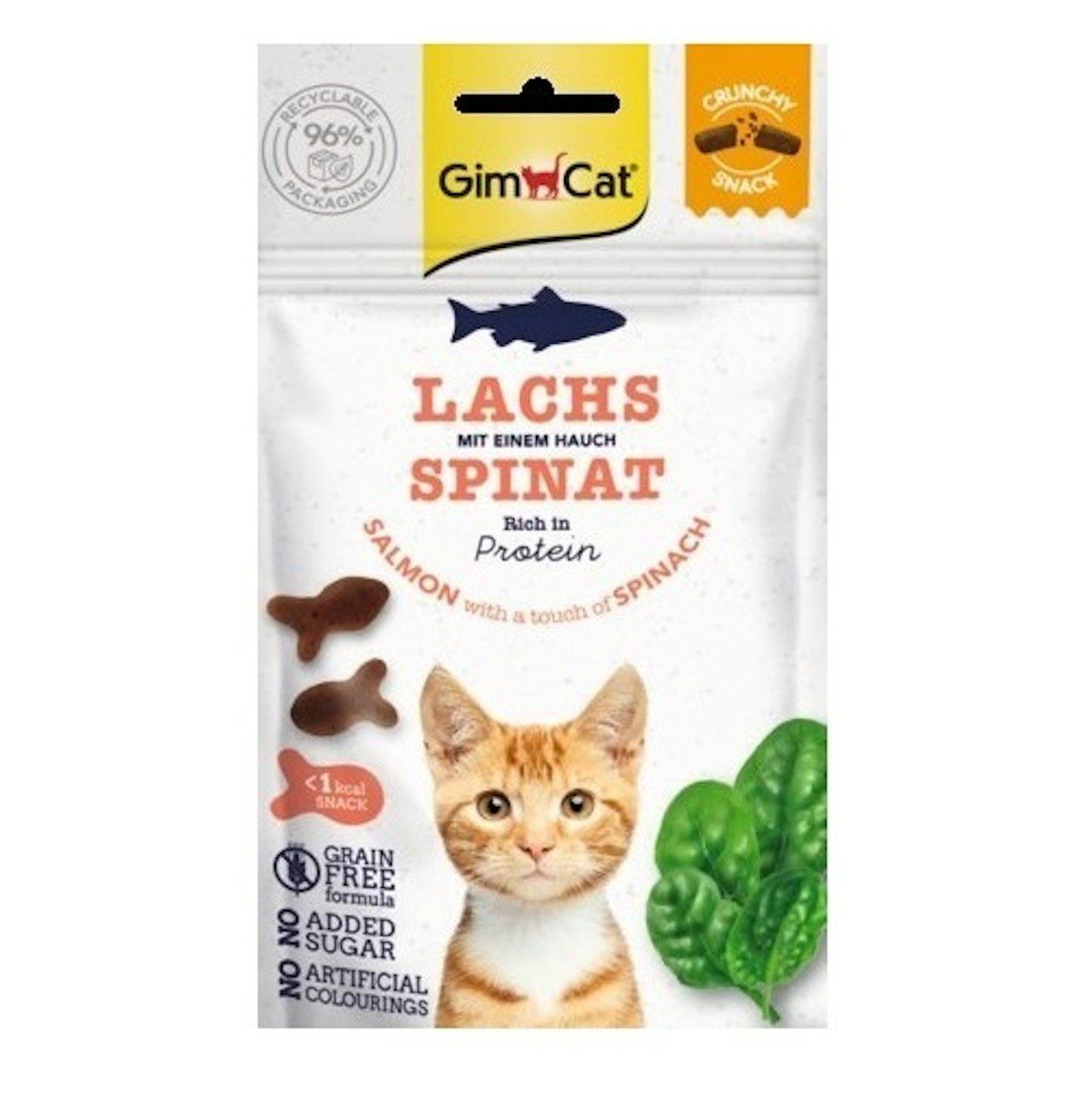 GimCat 50g Crunchy Katzensnack 12 x 50 Gramm Lachs