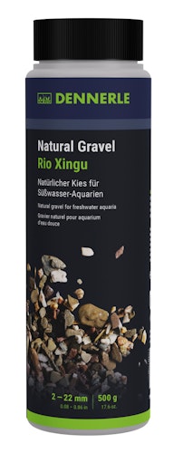 DENNERLE Natural Gravel Rio Xingu 2-22 Millimeter 500 Gramm Aquarieneinrichtung