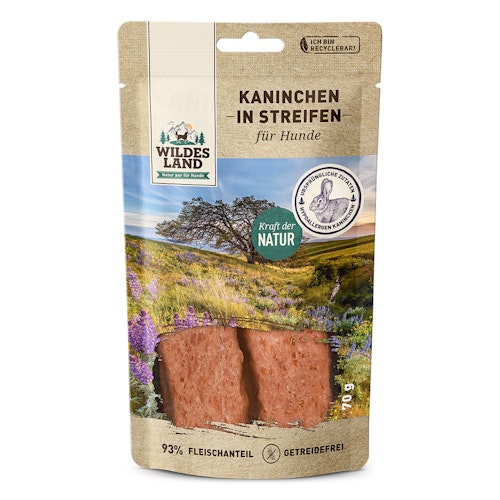 Wildes Land Kaninchenfleisch Hunde Snack