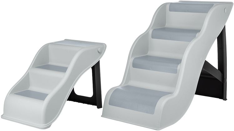 TRIXIE Treppe, Kunststoff, 38,5 × 60 × 79 cm, hellgrau