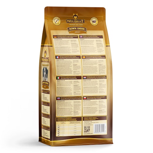 WOLFSBLUT Down Under Black Angus Beef mit Süßkartoffeln Hundetrockenfutter