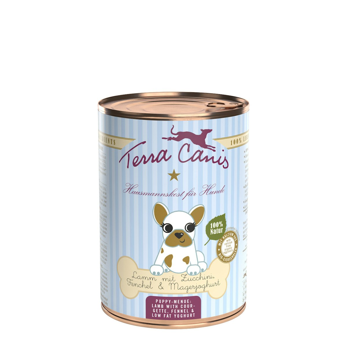 Terra Canis Welpenmenü 400g Dose Hundenassfutter 6 x 400 Gramm Lamm mit Zucchini, Fenchel & Magerjoghurt