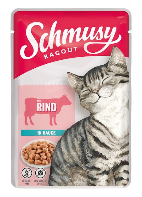 SCHMUSY Ragout Pouch in Sauce 100g Frischebeutel KatzennassfutterVorschaubild