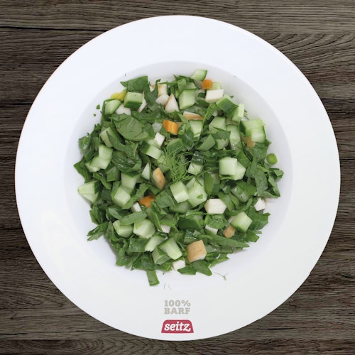 Seitz Gemüse-Mix Spinat Spezialfutter / Frostfutter für Hunde