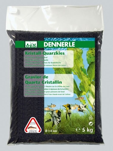 DENNERLE Kristall-Quarzkies diamantschwarz 1-2 mm (5 kg)