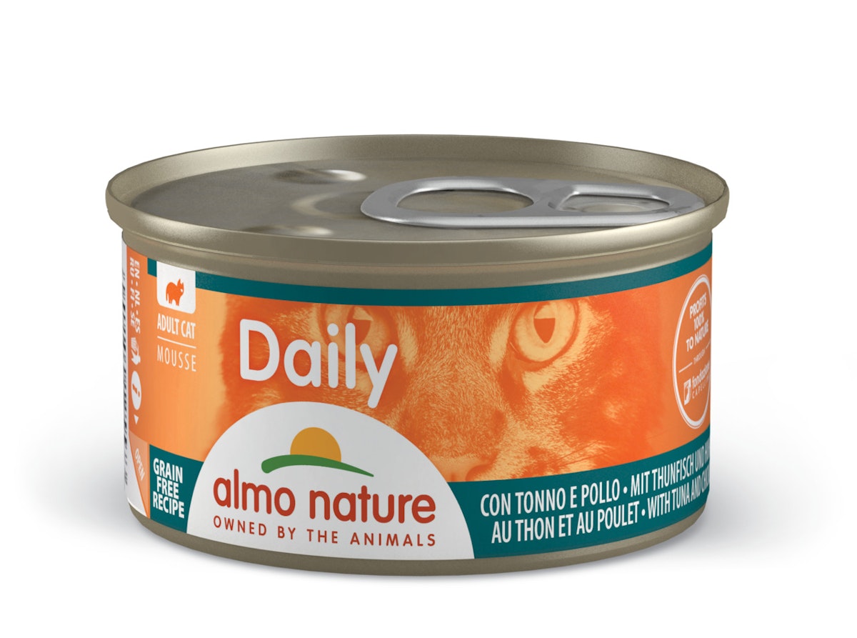 Almo Nature Daily Menu 85g Dose Katzennassfutter 24 x 85 Gramm Mousse Thunfisch & Huhn Almo Nature Daily Menu 85g Dose Katzennassfutter 24 x 85 Gramm Mousse Thunfisch & Huhn