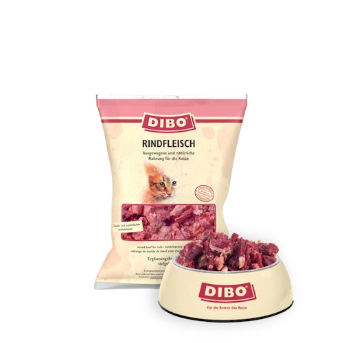 DIBO Rindfleisch Spezialfutter / Frostfutter für Katzen
