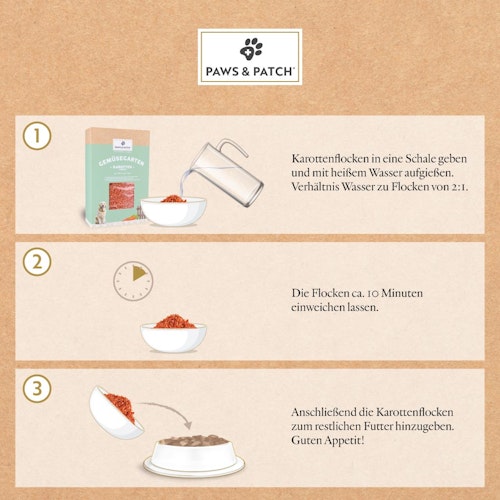 Paws&Patch KAROTTENFLOCKEN 900g