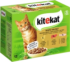 KITEKAT BunteVierfalt in Sauce 12 x 85 Gramm Katzennassfutter