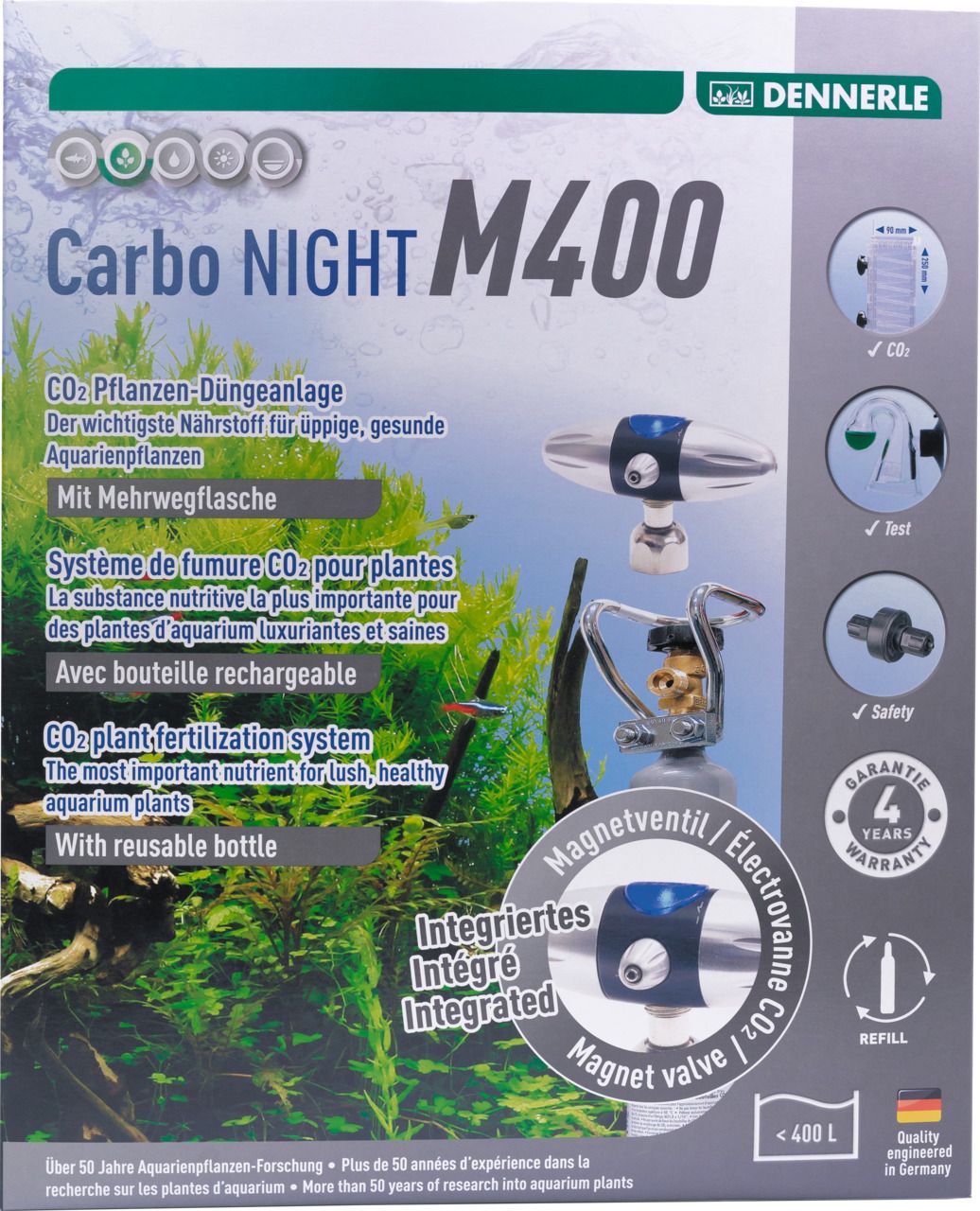 DENNERLE CO2 Pflanzen-Dünge-Set Carbo Night CO2 Anlage