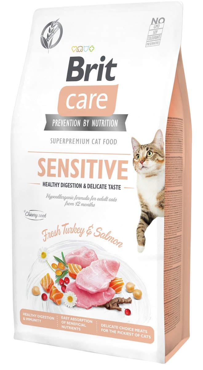 Brit Care Fresh Turkey&Salmon getreidefrei Sensitiv Katzentrockenfutter 7 Kilogramm