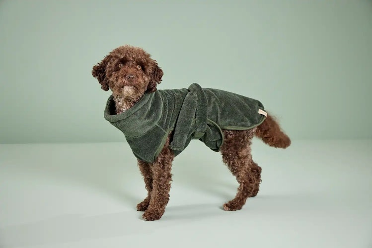 WOLTERS Easy Clean Hundebademantel olive
