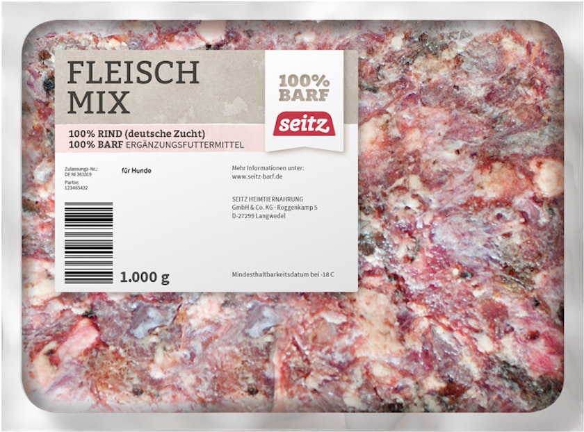 Seitz Fleisch-Mix gewolft Spezialfutter / Frostfutter für HundeVorschaubild