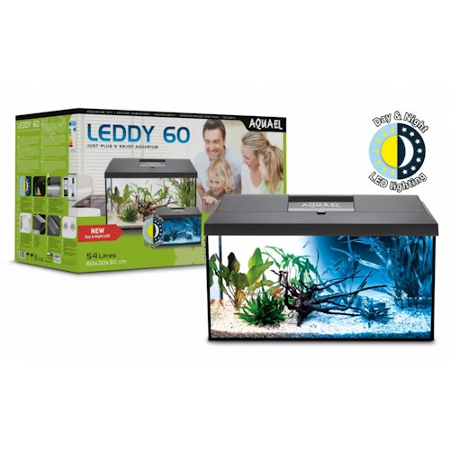 AQUAEL Aquarienset LEDDY Day&Night 60 schwarz 2.0