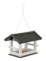 TRIXIE Futterhaus zum Aufhängen, Kiefernholz, 36 × 25 × 25 cm, schwarz/weiß