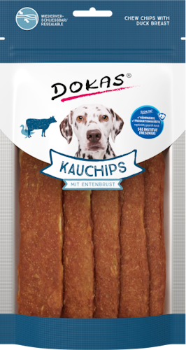 Dokas Hund Kauchips mit Entenbrust 175g