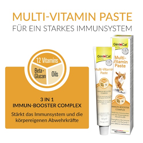 GimCat Multi-Vitamin Paste 100g Nahrungsergänzung für Katzen