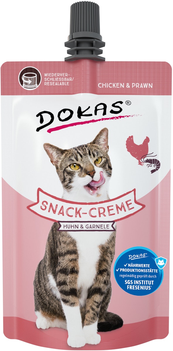 DOKAS Snack-Creme Katzensnack Huhn Garnele