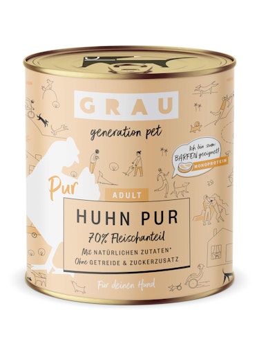 grau Hund 800 Gramm Hundenassfutter